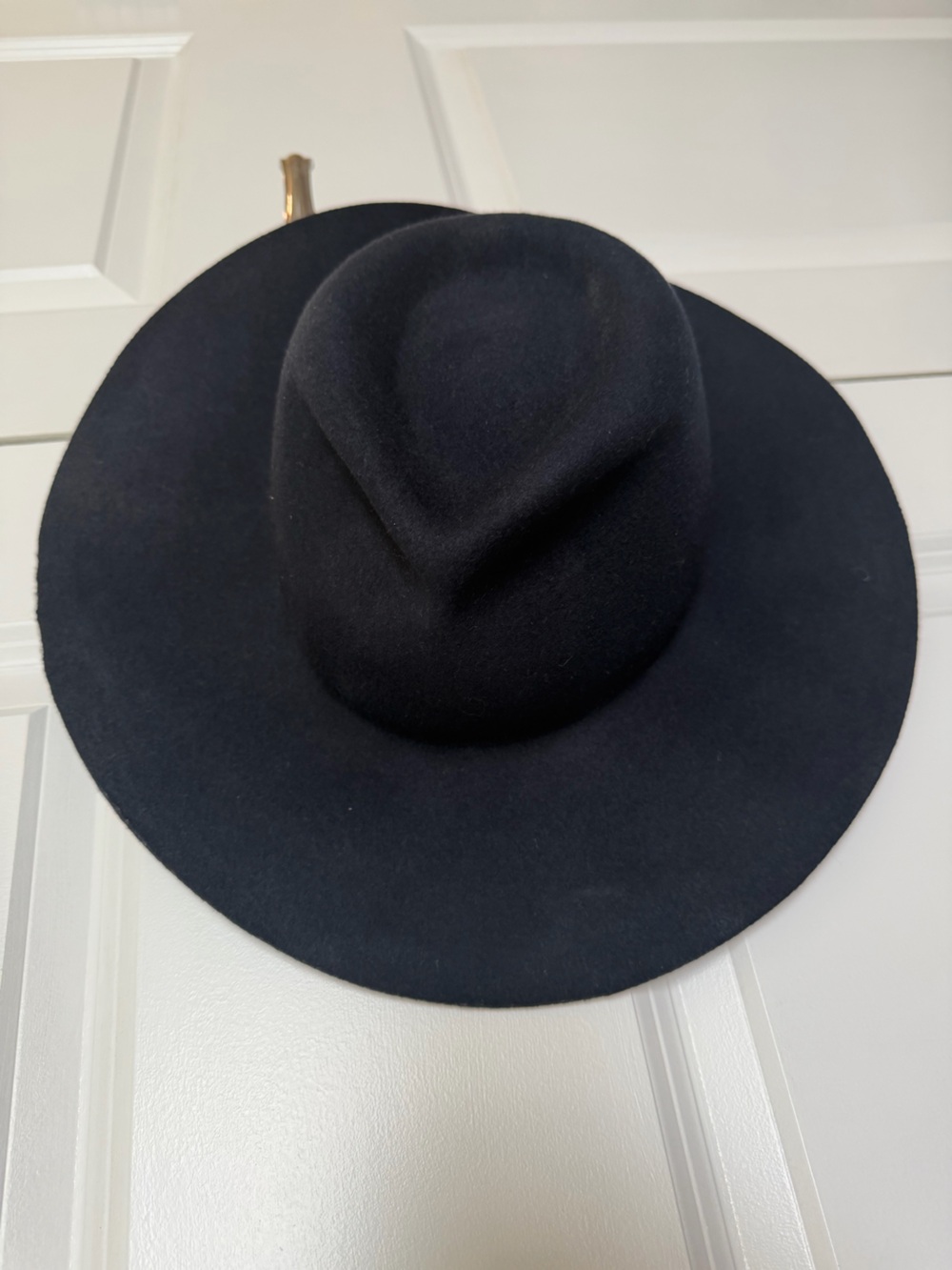 Madewell Women's Wide-Brim Wool Hat in Navy